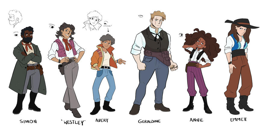 Lineup for personal project "Tumbleweed Annie" Lineup for personal project "Tumbleweed Annie"